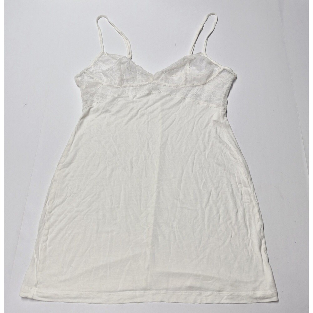 VTG La Perla Malizia Cream White Lace Slip Dress Camisole 90s Coquette Italian